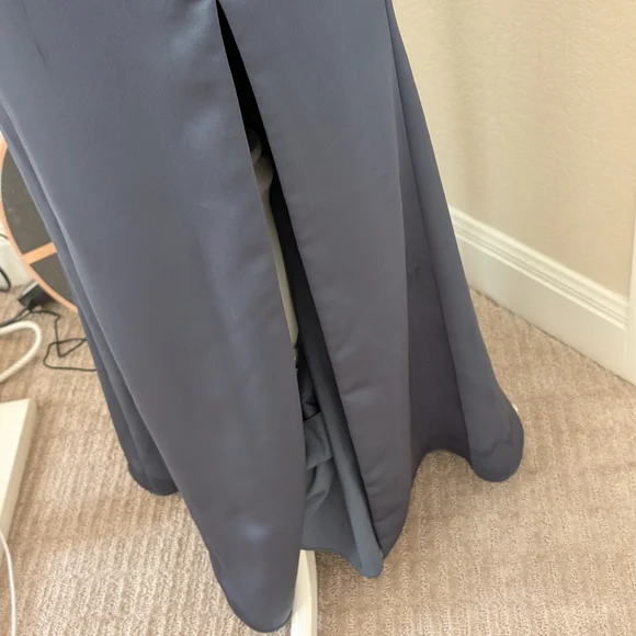 Amsale Kaia One Shoulder Dress In Amethyst Navy Size 2 - Picture 8 of 9